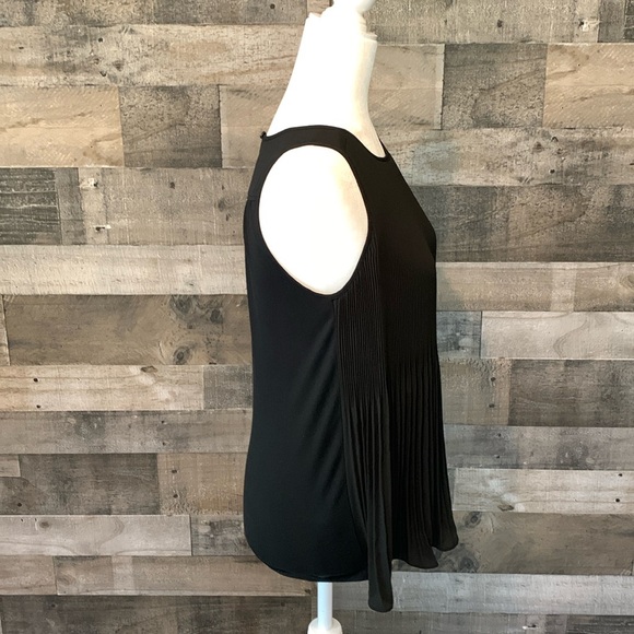 Ann Taylor Loft Petite Sleeveless Pleated Front Top - Picture 3 of 16